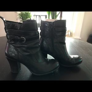 Born leather boots.